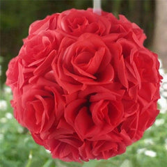 1Pcs 15cm Artificial Silk Flower Rose Kissing Ball Bouquet Centerpiece
