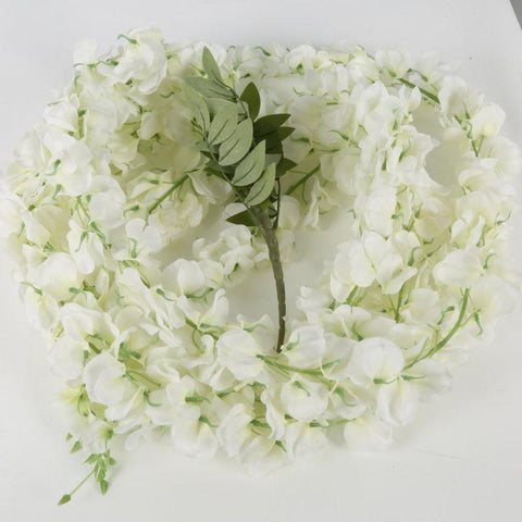 1pcs White Wisteria Garland
