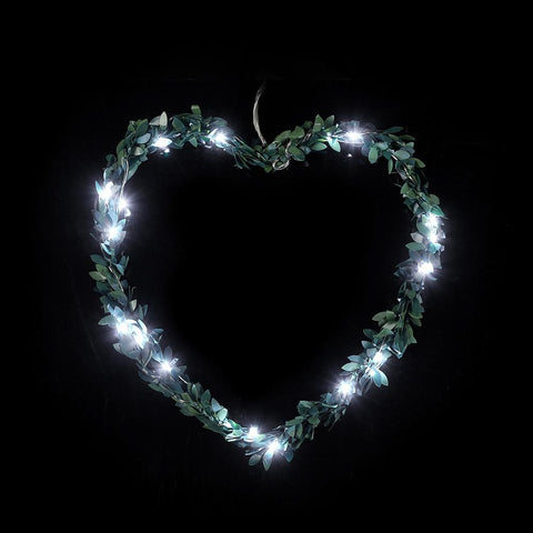 20-LEDs Leaf Garland Battery Operate Copper LED Fairy String Lights