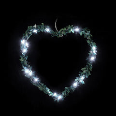 20-LEDs Leaf Garland Battery Operate Copper LED Fairy String Lights