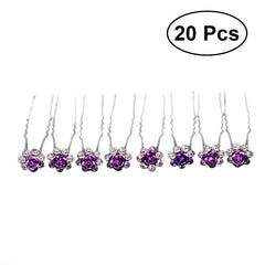 20 Pcs Wedding Bridal Hair Pins U Shaped Rose