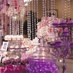 20Meters/66Ft 14mm Crystal Clear Acrylic Octagonal Bead Garland