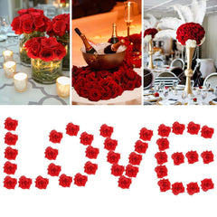 20pcs Artificial Curving Brim Rose Flowers