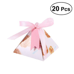20pcs Candy Boxes Watercolor Pyramid 4 Colors