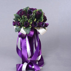 24 pcs Artificial Rose Wedding Bouquet Multiple Colors