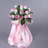 24 pcs Artificial Rose Wedding Bouquet Multiple Colors