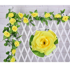 2.4M Rose Hanging Vines Yellow