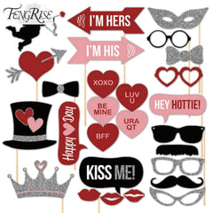 27pcs Just Married Photo Booth Props