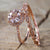 2pcs Lady's Ring Set Rose Gold Tone with Zircons