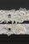 2pcs Wedding Bridal Garter ivory Lace Flower Rhinestone