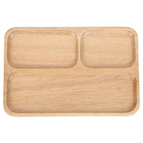 3 Grid Wooden Tray