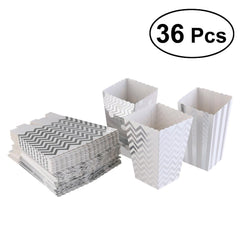 36Pcs Popcorn Boxes Great for Candy Bar 2 colors