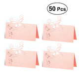 50pcs Butterfly Pattern Hollow Cut Table Cards