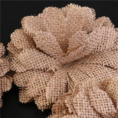 5pcs Hessian Burlap Daisy Flowers