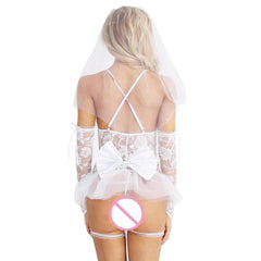 5pcs White Women Lingerie