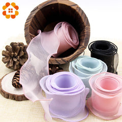 5Yard Colorful Organza Ribbon Wavy Crimping