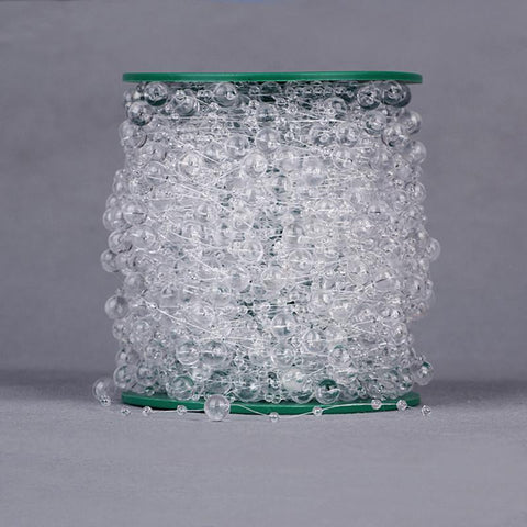 60m/roll clear pearls Beads chain Wedding Garland