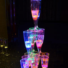 6pcs/set LED Champagne  Flute's Light Up Cup