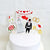 8pcs Happy Wedding Cake Topper Set