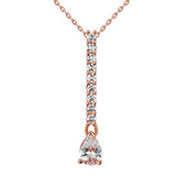 925 Sterling Silver Rose Gold Plated Pendant Necklace