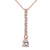925 Sterling Silver Rose Gold Plated Pendant Necklace