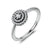 925 Sterling Silver Round Shape Radiant CZ Flower Ring