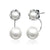 925 Sterling Silver Simulated Pearls  Earrings