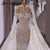 2 in 1 Detachable Train Mermaid Wedding Dresses High-Neck  Pearls Bridal Dress Long Sleeve Wedding Gowns Vestidos De Noiva