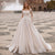 Lhuilier A-line Scoop Neck Beaded Wedding Dresses 2022 Lace Appliques Long Sleeves Court Train Floor Length Bridal Dress