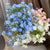 42Heads Babysbreath small bundle white blue artificial Flowers for Christmas Wedding decoration flores artificiales room decor