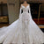 Luxurious Illusion Neck Long Sleeve Detachable Train Lace Wedding Dress Women Dubai 2 in 1 Custom Made Bridal Gowns Plus Size