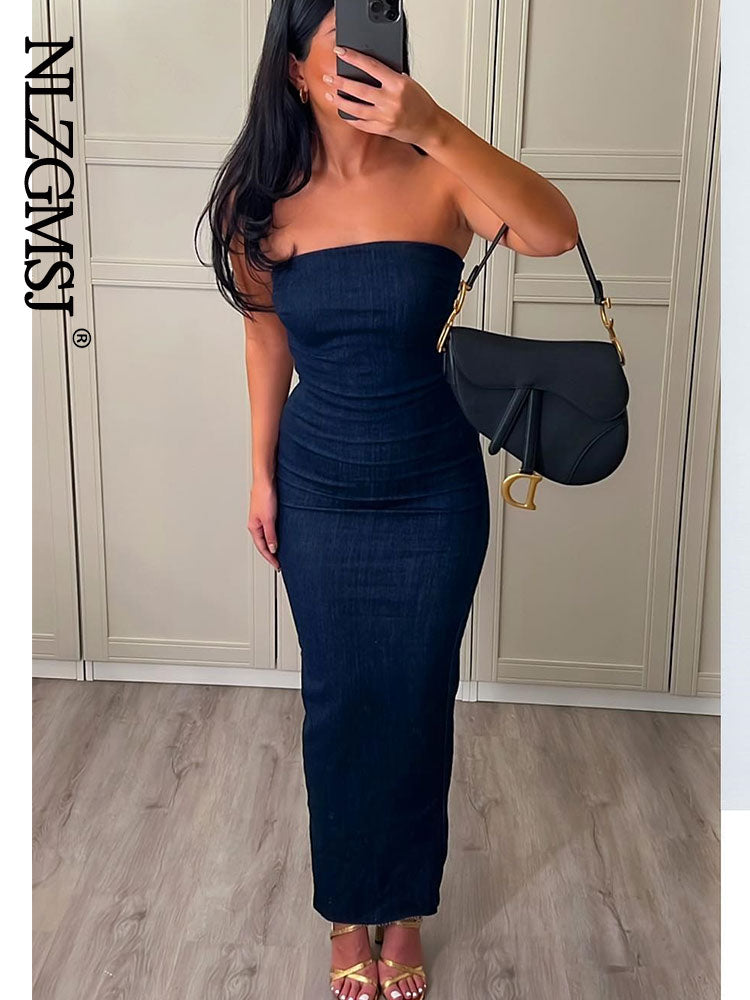 Denim Tube Dress Denim Tube Dress