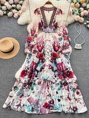 Floral Print Boho Dress