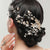 Bridal Gold Flower Leaf Headband Wedding Dress Accessories Bridal headdress hair .