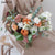 JaneVini Vintage Orange Flowers European Bridal Bouquets Artificial Eucalyptus Silk Roses Wedding Fake Bouquet Accessories 2023