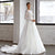 Loverxu A-Line Vintage Wedding Dresses 2023 O-Neck Long Sleeve Vestido De Novia Lace Appliques Stunning Chic Robe De Mariee