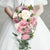 Artifical Pink Rose Flowers Bridal Wedding Accessories Bride Bouquet Fleur Artificielle Mariage Novias