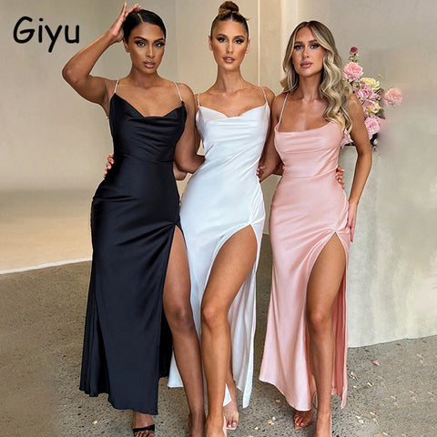 Sexy Satin Glittery Dress