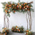 Wedding Arch Orange Autumn Artificial Floral Wedding Decoration Flower Row Pre-Function Area Stage Background Floral Decoration