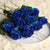 3PCS Blue Rose Artificial Flower Silk Roses Burgundy Flower Fake Rose Bunch Wedding Party Home Table Decoration