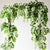 Artificial Wisteria Flowers Vine Garland Silk Hanging Rattan String Fake Plant for Home Garden Outdoor Wedding Arch Floral Decor