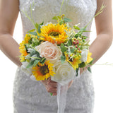 Wedding Supplies Sun Flower Sunflower Holding Flowers Artificial Flower Rose Bridal Bouquet Flower Bouquet Decoration
