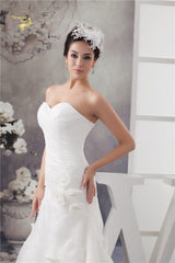A Line Applique Wedding Dress