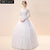 A-Line Full Sleeves Appliques See Through Sleeves Lace Wedding Dress