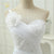A line One Shoulder Bridal Applique Lace Organza Vintage Wedding Dress