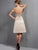 A-line Satin Lace Knee Length  Short Elegant Dress