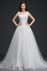 A-Line Wedding Dress Lace and Appliques