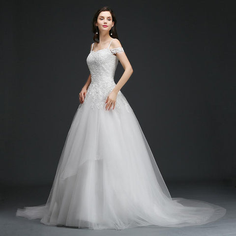 A-Line Wedding Dress Lace and Appliques