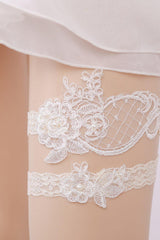 Appliques Pearl Wedding Leg Garter