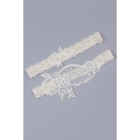 Appliques Pearl Wedding Leg Garter